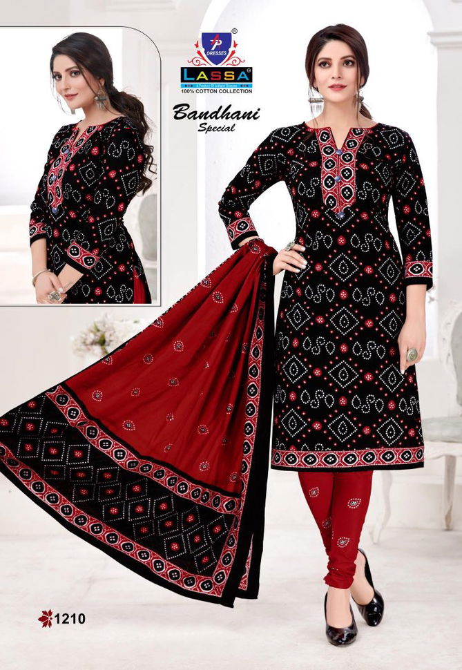 Arihant Lassa Bandhani Special 12 Casual Daily Wear Cotton Dress Material Collection